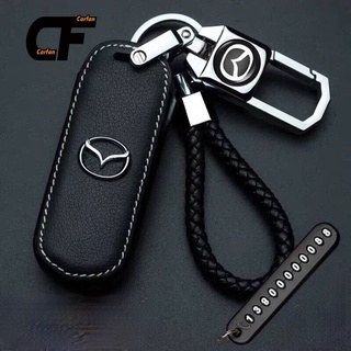 [Mã CLS2404B giảm 30k đơn 99k] Bao Da Chìa khoá Mazda 2,3,6 CX5,CX8 cao cấp Móc khóa
