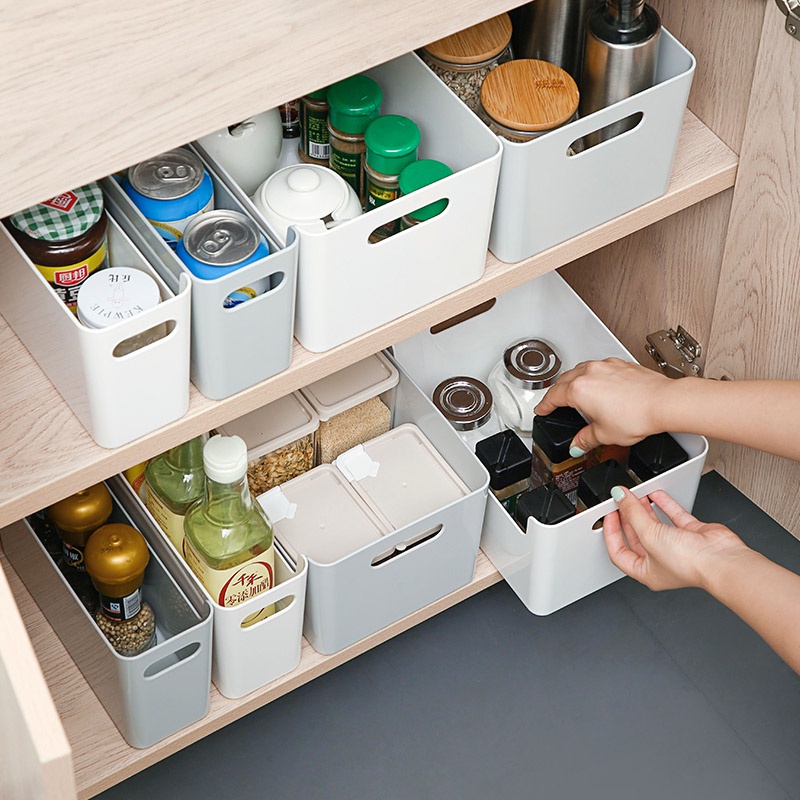 Trang chủ Hộp lưu trữ Máy tính để bàn Gia dụng Đồ đựng mỹ phẩm xách tay bằng nhựa phân loại tủ bếp Giỏ