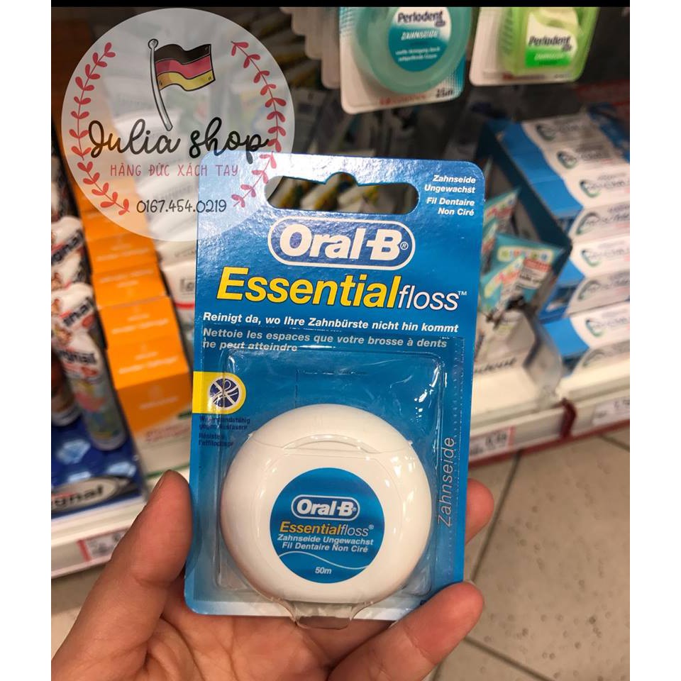 Chỉ Tơ Nha Khoa Oral-B Essential Floss 50m
