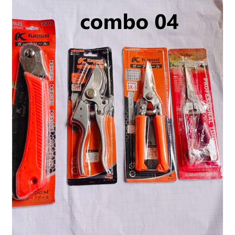 Combo kéo cắt cành tỉa cành,bonsai cây cảnh cưa kéo