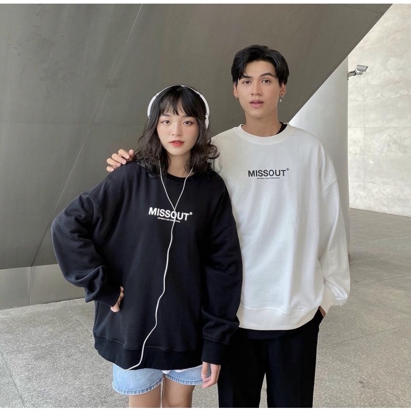Áo sweater Missout áo tay dài form rộng nam nữ unisex - Gin Store