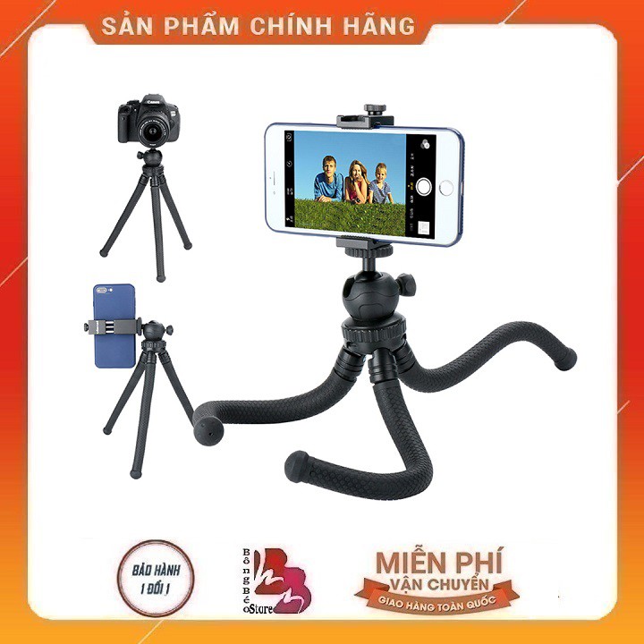 Giá đỡ điện thoại/máy ảnh Selfiecom MT04 dạng tripod 3 chân bạch tuộc uốn dẻo