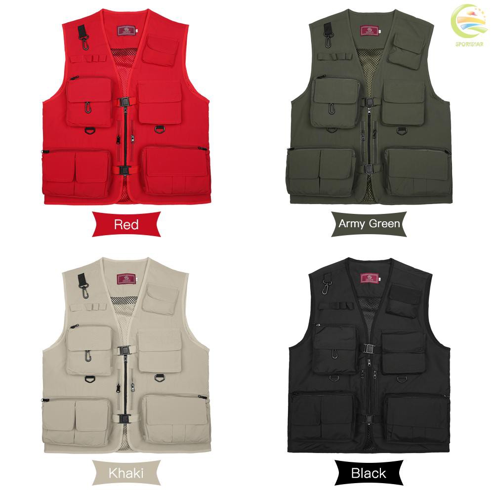 Áo Khoác Đi Câu Cá Thoáng Khí Nhiều Túi Tiện Lợi