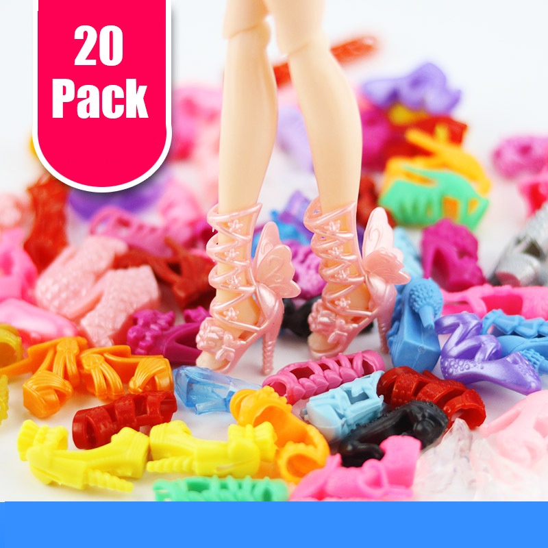 Set 20 đôi giày cao gót 30cm cho búp bê Barbie