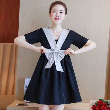 VÁY BẦU THIẾT KẾ DÁNG SUÔNG tiểu thư siêu xinh mặc bầu và sau sinh W126
