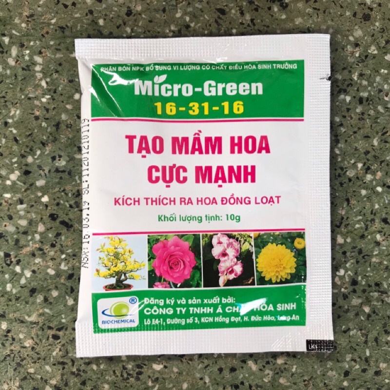 Phân Bón Tạo Mầm Hoa Cực Mạnh Micro Green gói 10gr