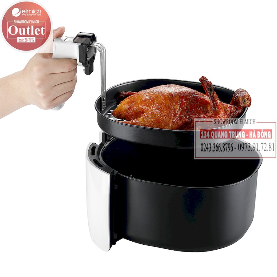 NỒI CHIÊN KHÔNG DẦU 7 LÍT ELMICH SMARTCOOK 3941,TẶNG LỌ XỊT DẦU RAPIDO