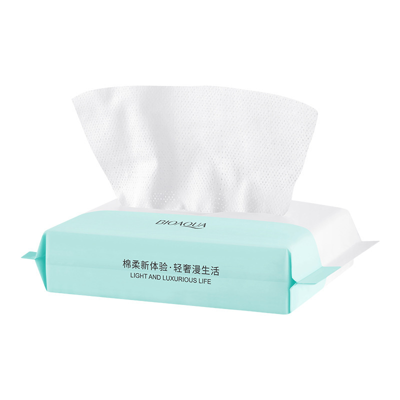 BIOAOUA High Quality Wet Dry Dual-use Removable Cotton Soft Towel Disposable Face Towel Cotton Pad Makeup Remover Cleansing Towel