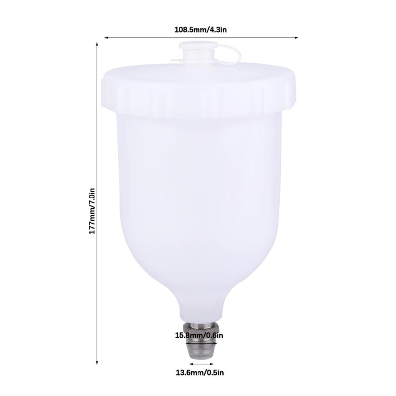 Bình Đựng Sơn Bằng Nhựa 600ml Dành Cho Hầu Hết Súng Đồ Chơi