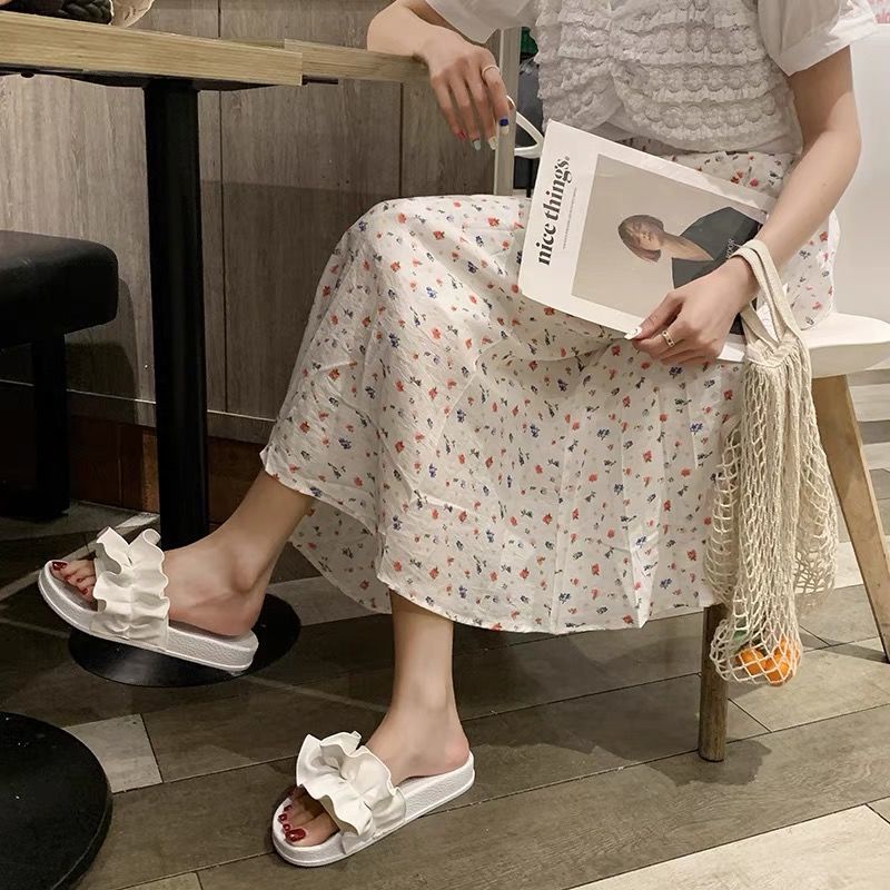 Dép Sandal Nhún Bèo Đi Trong Nhà Phong Cách Thời Trang Phương Tây