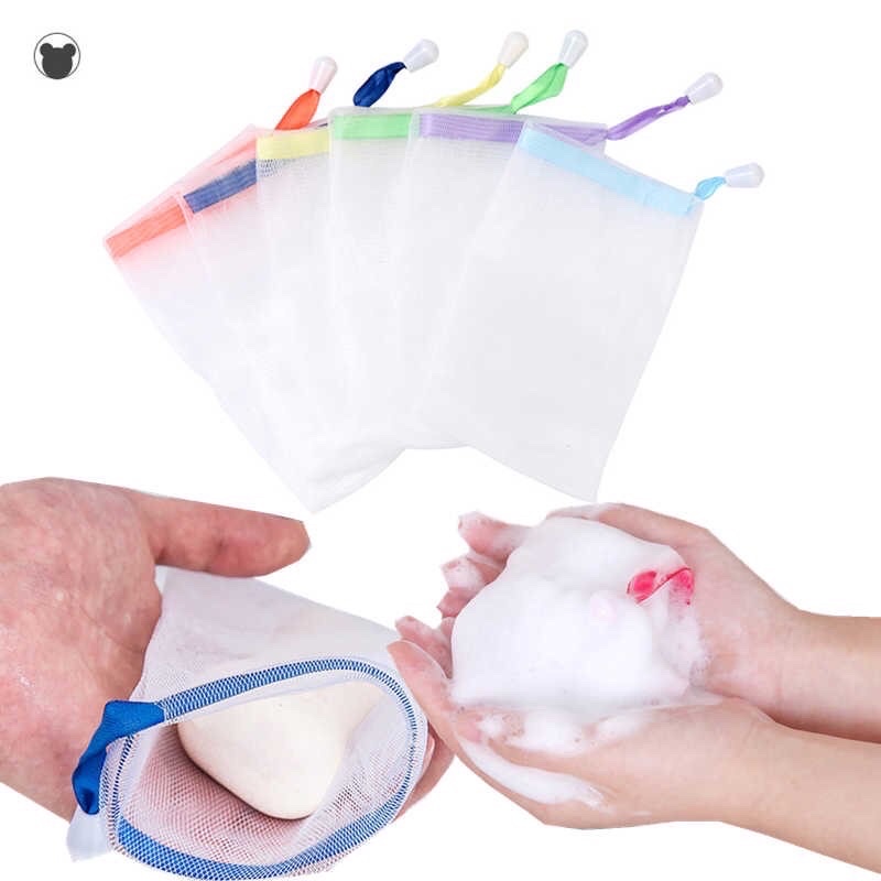 Túi lưới tạo bọt xà phòng handmade - Bột thiên nhiên, hải my cosmetic