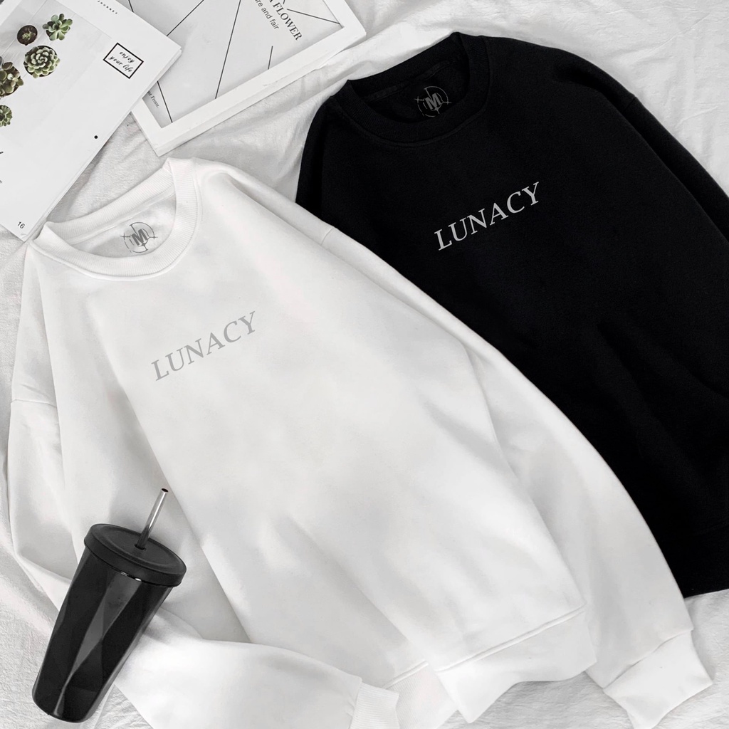 Áo Khoác Sweater Nỉ Form Rộng Lunacy In Dạ Quang Unisex Nam Nữ Ulzzang | BigBuy360 - bigbuy360.vn