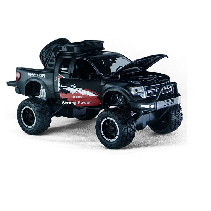 Xe mô hình ô tô bán tải Ford offroad built touch tỉ lệ 1:32 có âm thanh và đèn