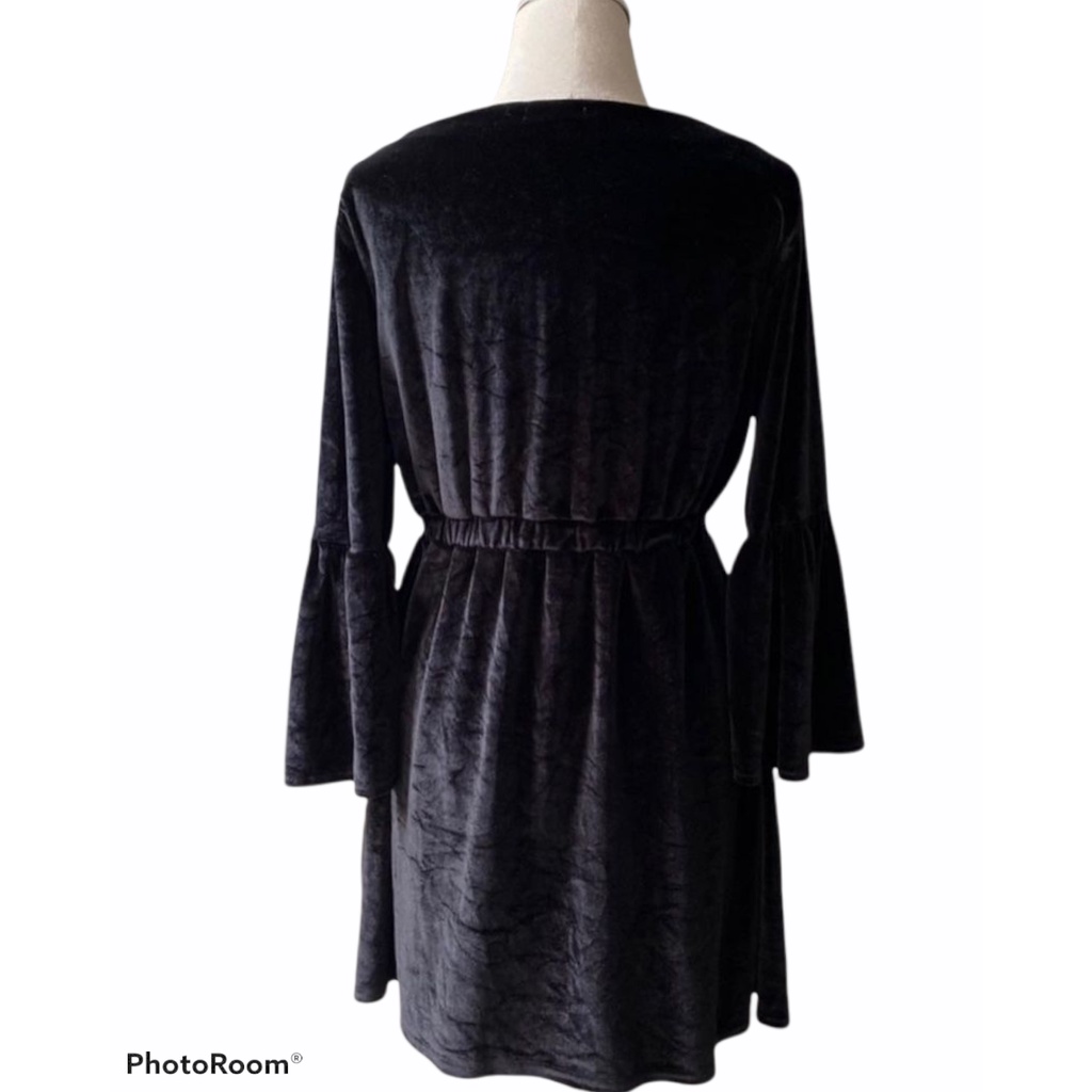 ⚜️Váy nhung vintage hiệu Olive des Olive nhung dầy dặn thêu hoa V0794