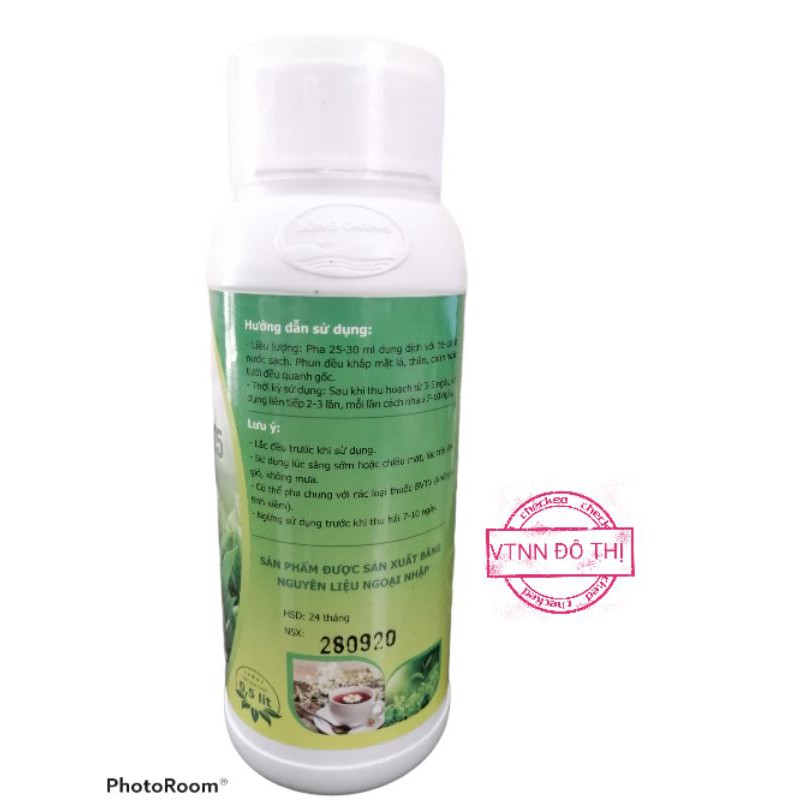 Phân bón cho cây chè - phát triển nhanh, bật búp mạnh, xanh nước đượm hương chai 500ml