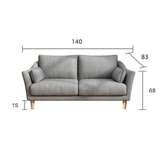 Ghế sofa đẹp dài 1m4 phong cách Bắc Âu, ghế sofa hiện đại GNK016