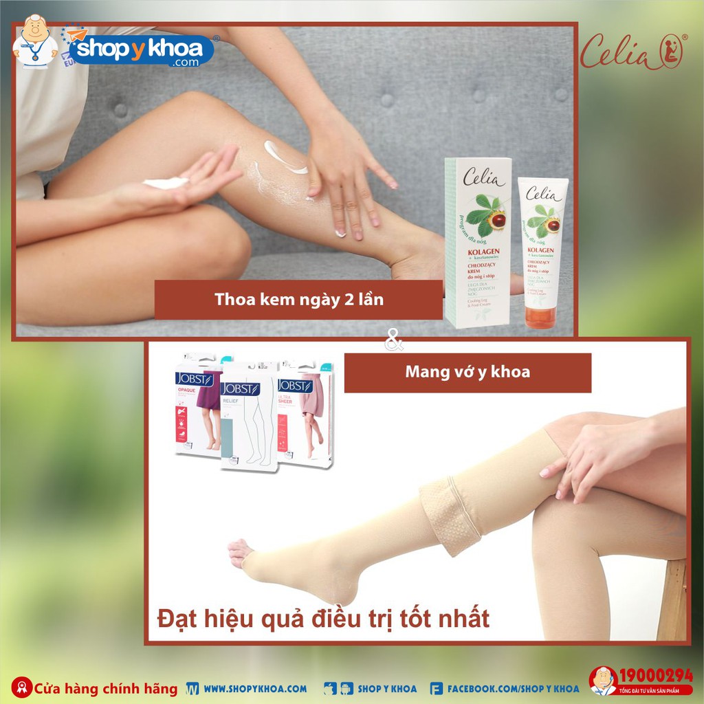 Kem thoa giãn tĩnh mạch chân Celia 100ml, Made in Poland, Date 02.2024