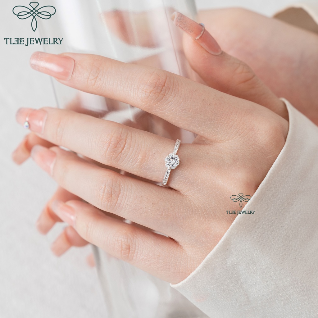 Nhẫn bạc nữ TLEE sáu chấu thuôn cách điệu cá tính TleeJewelry A0215