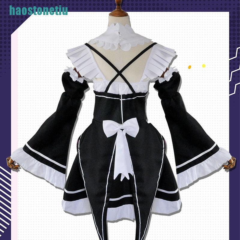 Bộ Đồ Hóa Trang Cô Hầu Gái Anime Ram / Rem Chất Lượng Cao