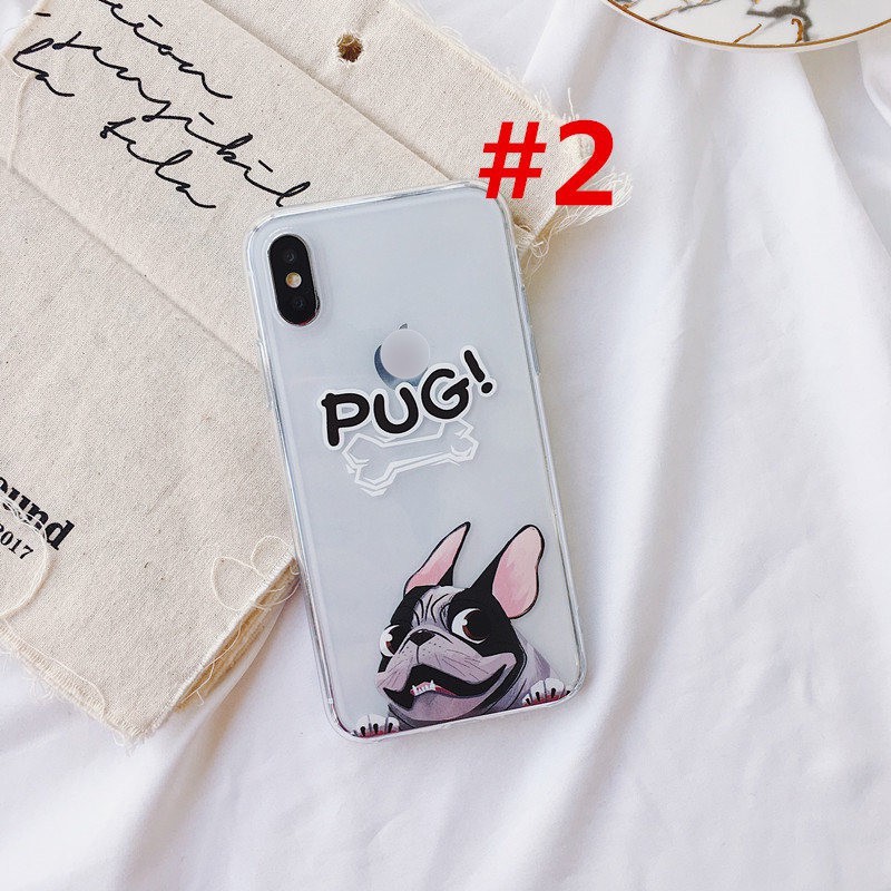 Ốp lưng iphone họa tiết cún pug chó đáng yêu cho ip 6 6s plus 7 8 X XS max 11 pro max (a48)