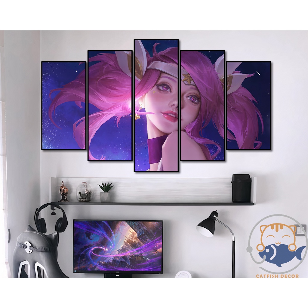 Tranh dán tường Liên Minh - LOL STAR GUARDIANS SKIN 2022 - bộ 4