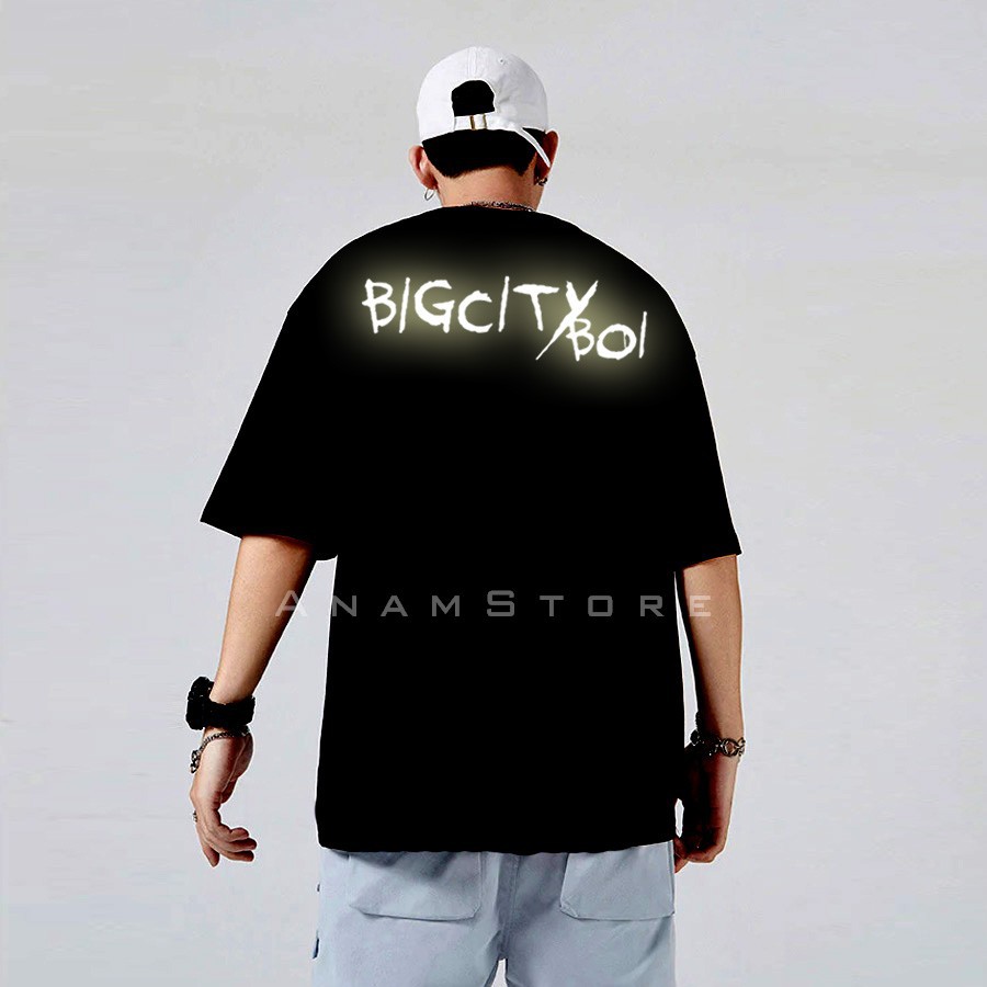 Áo thun phản quang tay lỡ nam nữ bigcityboiz
