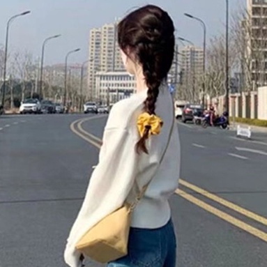 Áo dệt kim ZHELIHANGFEI dài tay cổ chữ V thời trang dành cho nữ