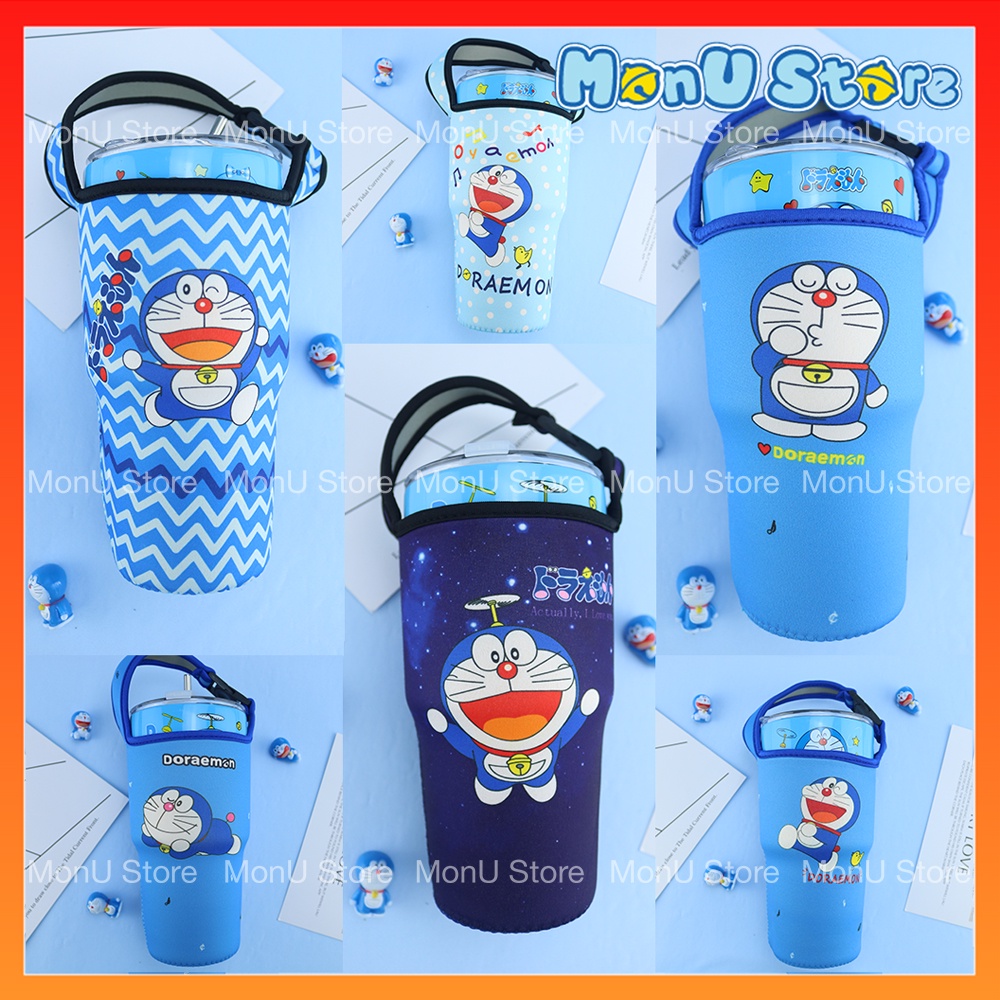 Túi đựng ly giữ nhiệt 900ml hình DORAEMON dễ thương cute | BigBuy360 - bigbuy360.vn