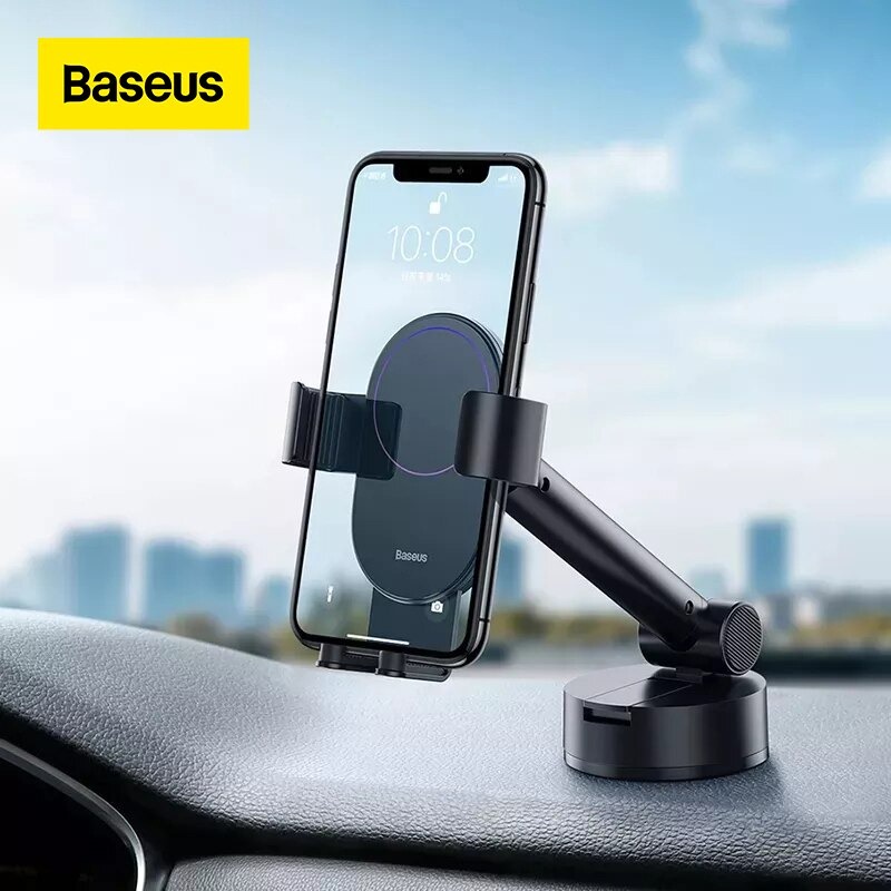 Bộ giá treo điện thoại dùng gắn kính hoặc táp lô trên xe hơi Baseus Simplism Gravity (Car Mount/ Holder with Suction)