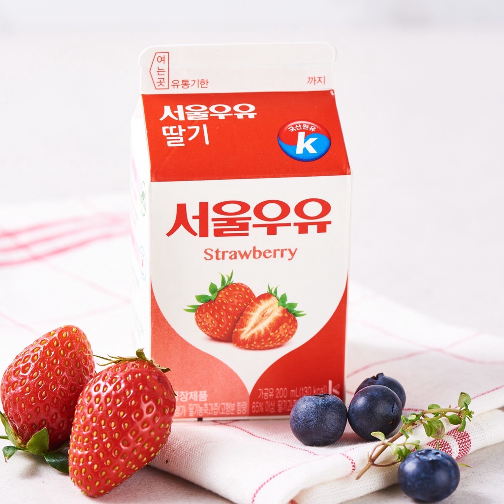 Sữa Dâu Seoul -  딸기우유 200ml