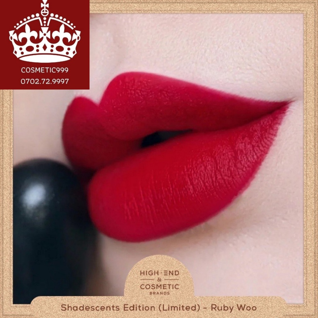 Son mac ruby woo chính hãng đỏ rượu đỏ đất Cosmetic999