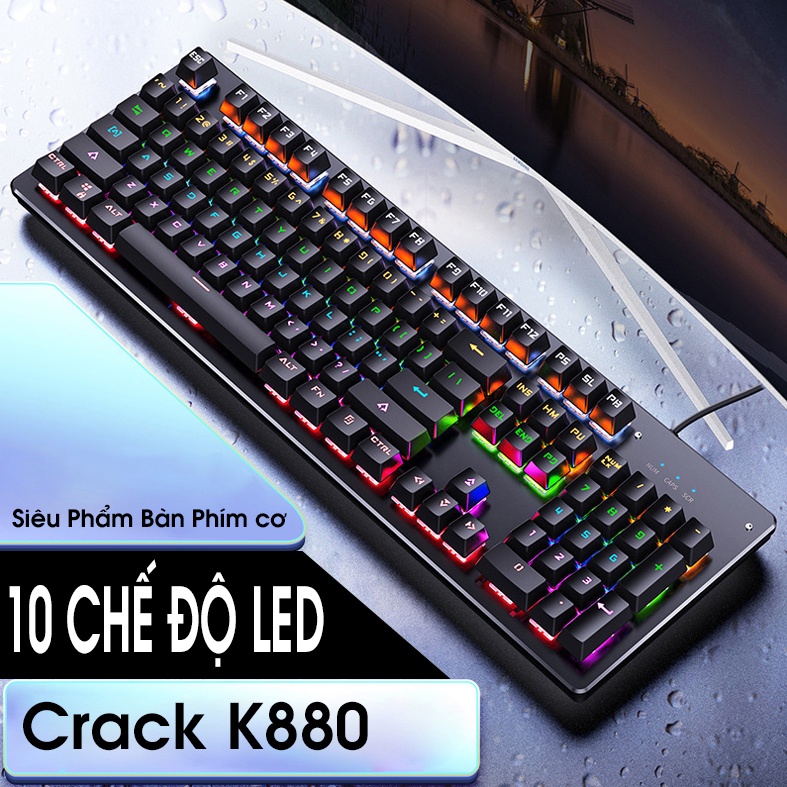 Bàn Phím Cơ Chơi Game H650 Có 10 Chế Độ Led RGB Khác Nhau Chiến Mọi Cuộc Game Trên Máy Tính PC