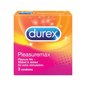 Bao cao su Durex Pleasuremax Có gân Hạt nổi 56mm (3 cái)