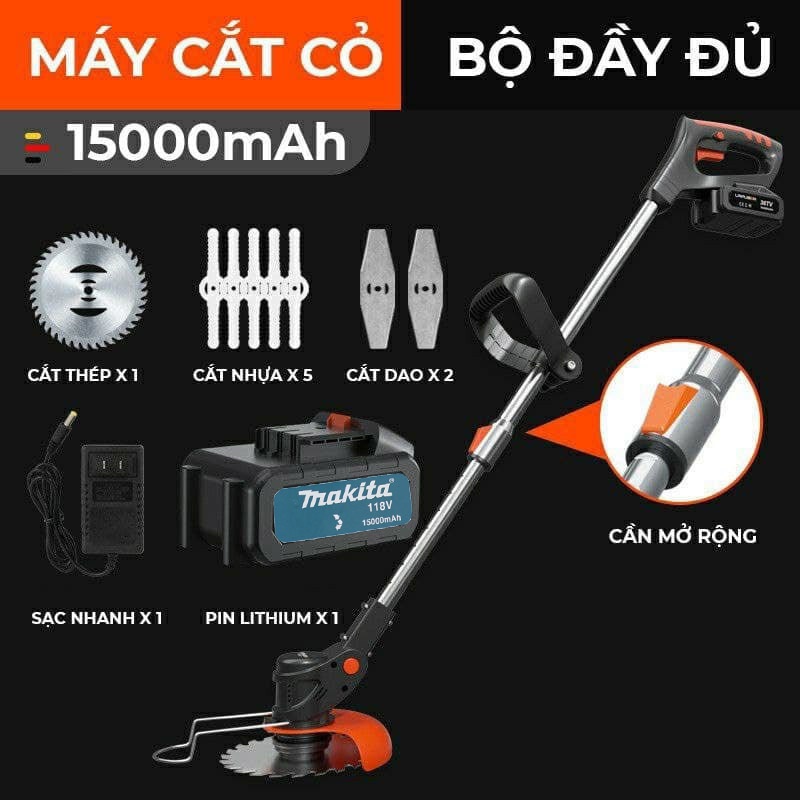Máy cắt cỏ LAPUSEN - pin  KHỦNG- Bảo hành 12 tháng TẶNG 2PIN