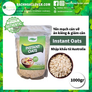 Yến mạch úc tươi giảm cân cán vỡ ăn liền hữu cơ túi 1000gr cán vỡ, cán mỏng ☘ Bách Hóa Clover