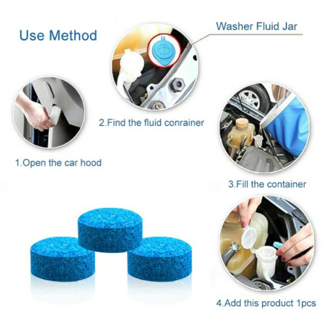 1 Viên sủi rửa kính ô tô