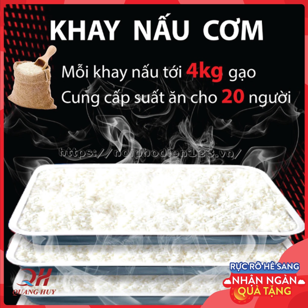 Khay nấu tủ cơm công nghiệp Quang Huy 60x40 nấu 5kg/mẻ, giá rẻ, ưu đãi hấp dẫn
