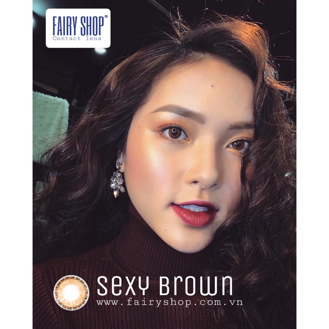 Áp tròng Sexy Brown 14.5 - Kính Áp Tròng FAIRY SHOP CONTACT LENS độ 0 đến 6