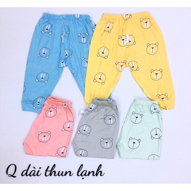 Set 5 quần dài thun lạnh petit màu bé trai, bé gái