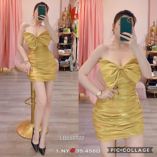 Đầm body ống nơ nhúng