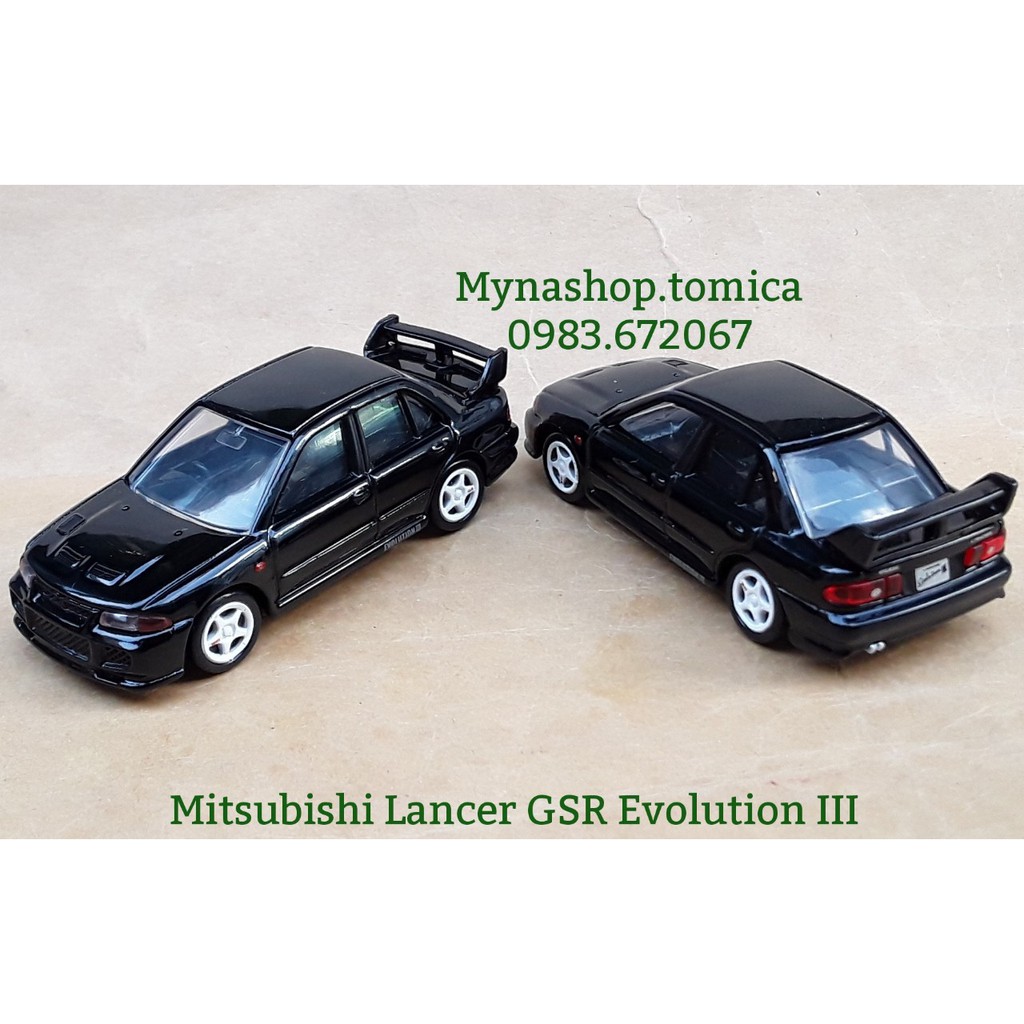 Xe mô hình tĩnh tomica premium không hộp, Mitsubishi Lancer GSR Evolution III