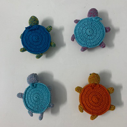 Thước dây móc len hình rùa giao màu ngẫu nhiên dài 1,5m dùng đo đồ đạc, may mặc - Crochet turtle tape measure