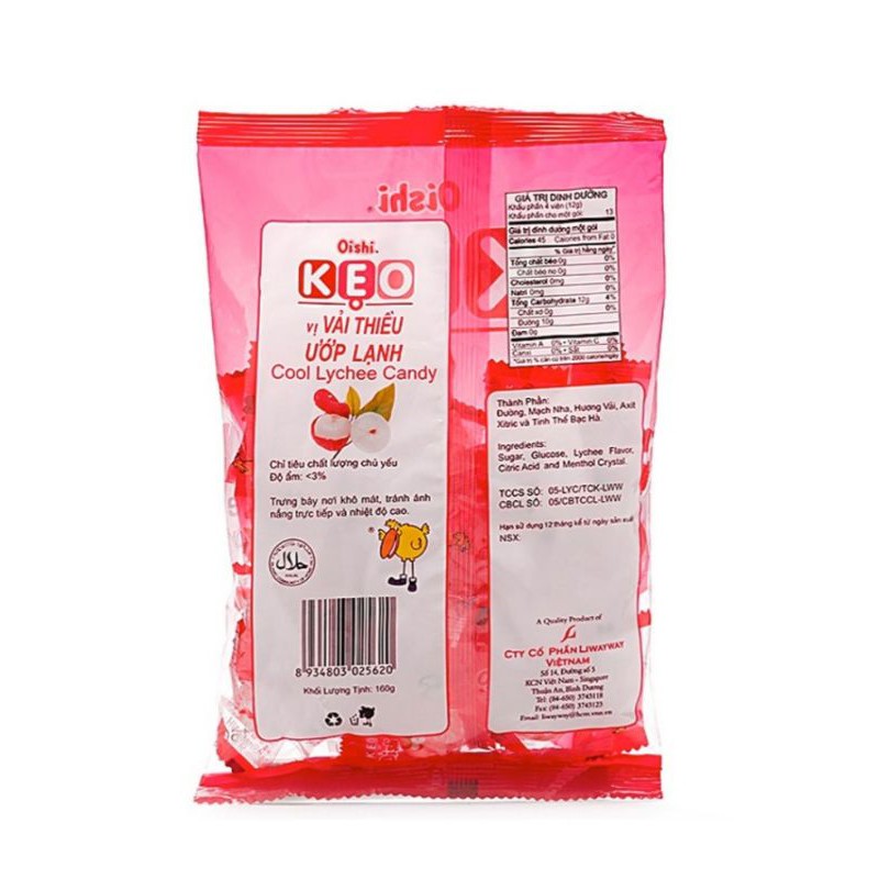 1 cái kẹo oishi 1k