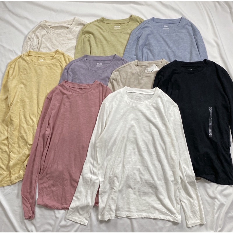 Áo thun dài tay cotton xước