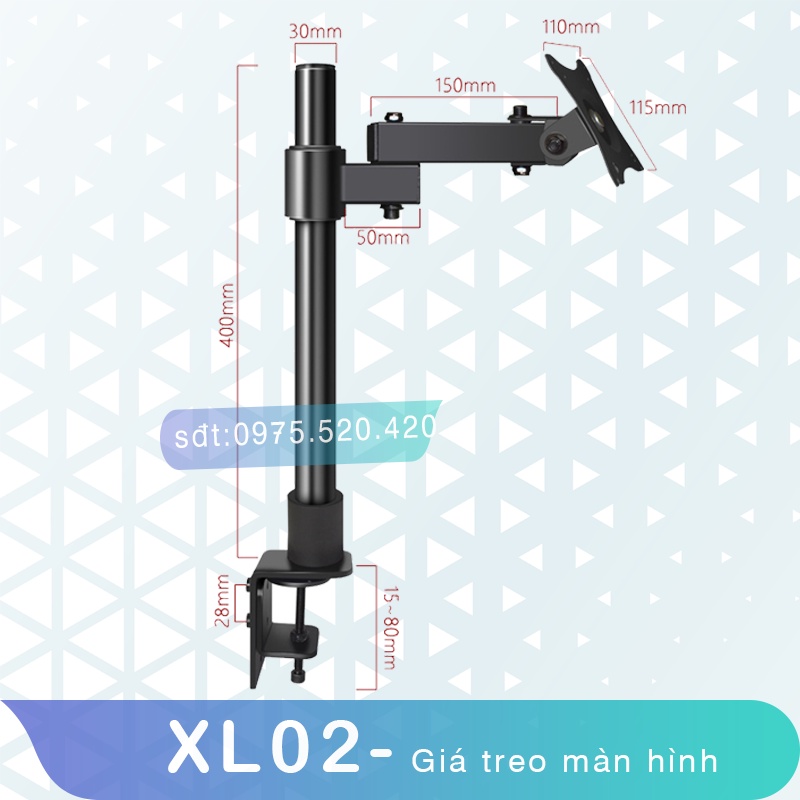 XL02/ XL03 - Giá treo màn hình máy tính - GiáĐỡ Màn Hình Kẹp thành bàn [Màn hình 17 - 27 inch] [Rẻ Hơn XL03 F80 H80]