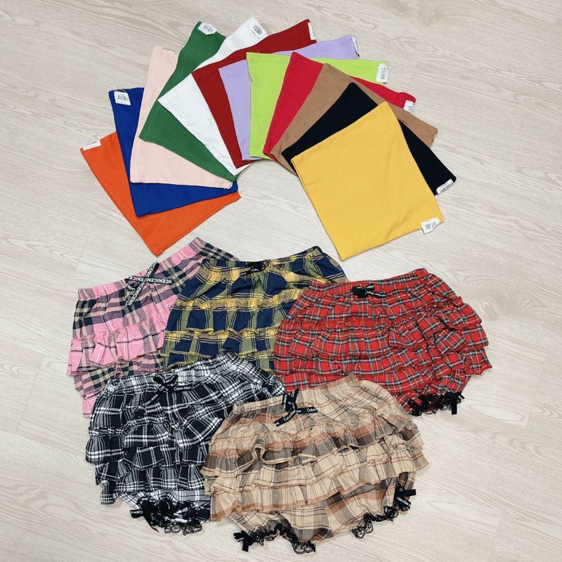 Quần shorts Caro tầng Đính Nơ Siêu Sexy