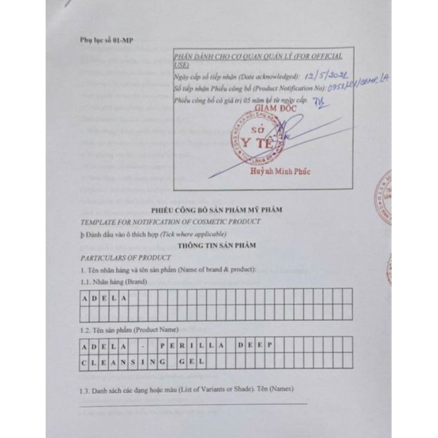 Sữa Rửa Mặt Tía Tô  ADELA 🎁Tặng Toner