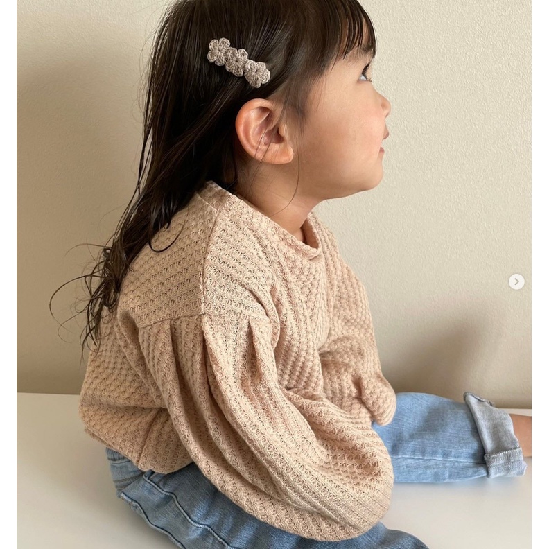 Áo len tay bồng made in Korea ấm áp màu vintage cho bé Hàn Quốc thời trang trẻ em BABYKOREA