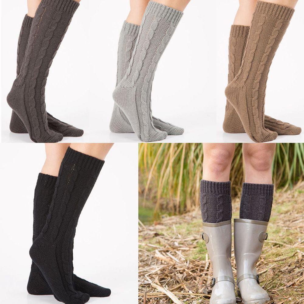 Vớ Dệt Kim Cao Ngang Đùi Mềm Mại Giữ Ấm Chân