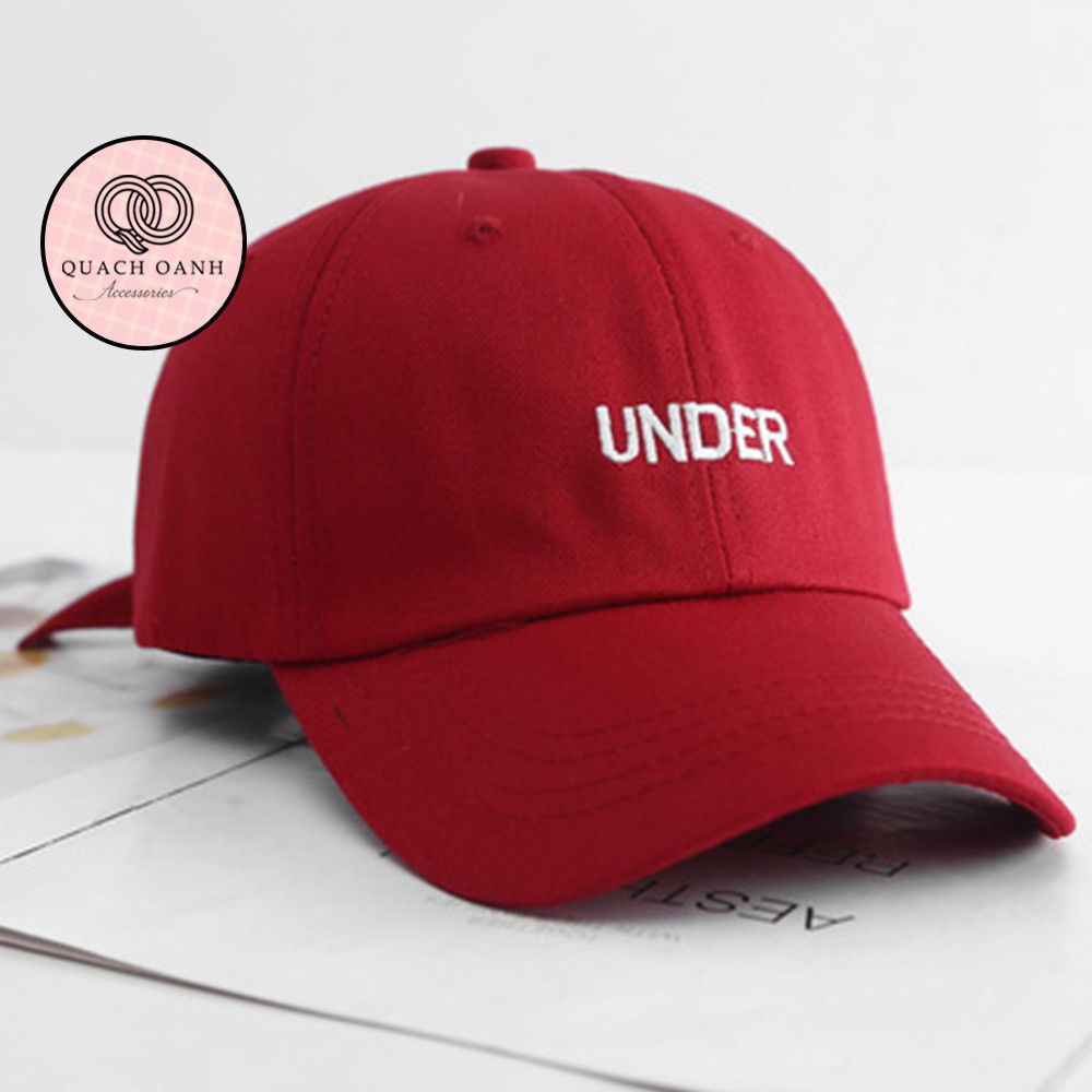 [Mã SKAMCLU8 giảm 10% cho đơn từ 100K] Mũ lưỡi trai bóng chày thêu under unisex phong cách hàn quốc – MU75